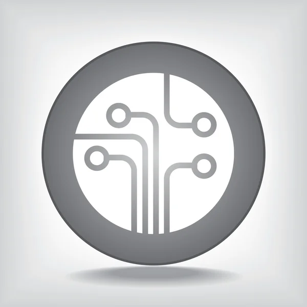 Printplaat, technologie pictogram — Stockvector