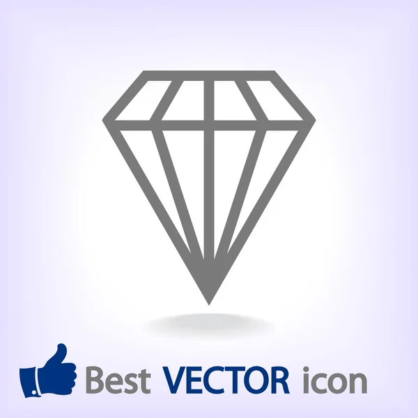 Icona di diamante — Vettoriale Stock
