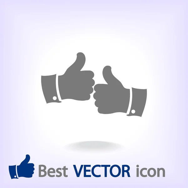 Pulgar hacia arriba iconos — Vector de stock