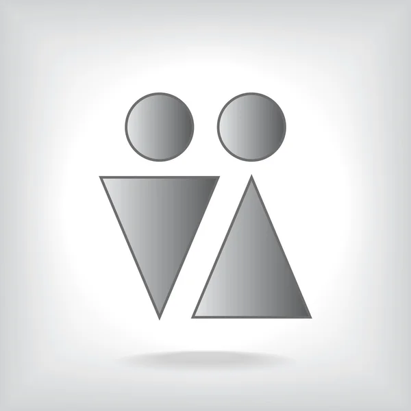 Icono de signo masculino y femenino — Archivo Imágenes Vectoriales