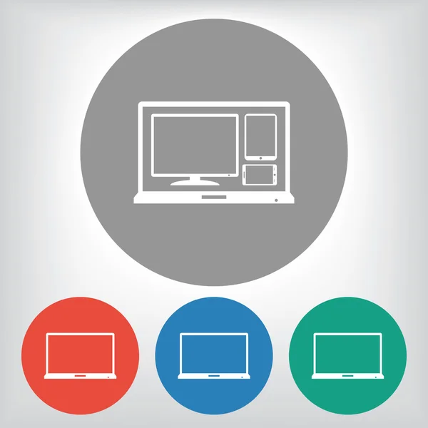 Conjunto de dispositivos eletrônicos ícone — Vetor de Stock