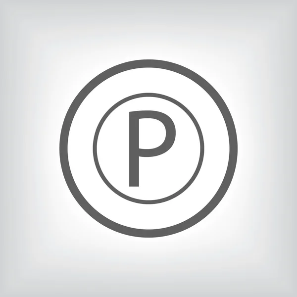 P simbolo di lavaggio — Vettoriale Stock
