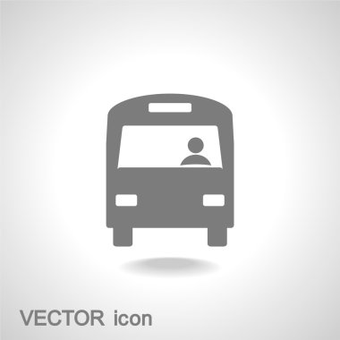 otobüs simgesi illüstrasyon