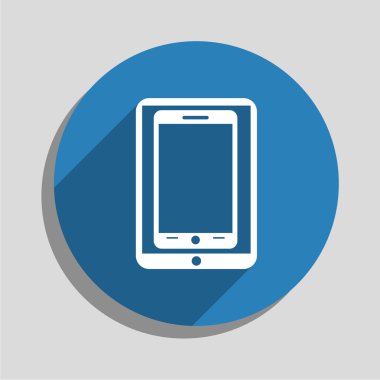 Modern dijital tablet pc ile mobil akıllı telefon simgesi