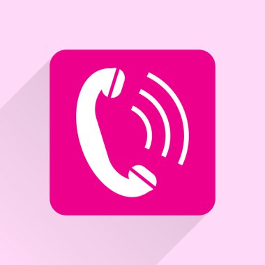 telefon, düz simgesi