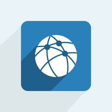 Küresel teknoloji ya da sosyal ağ simgesini