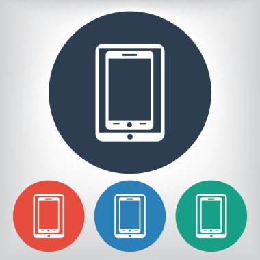 Modern dijital tablet pc ile mobil akıllı telefon simgesi