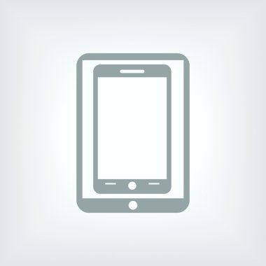 Modern dijital tablet pc ile mobil akıllı telefon simgesi