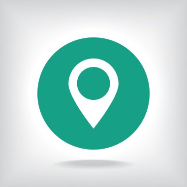 harita işaretçisi düz simgesi