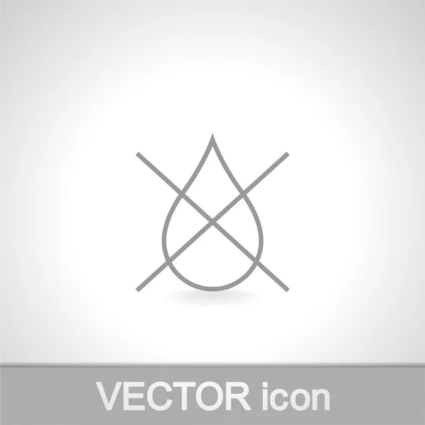 Water drop verboden pictogram — Stockvector