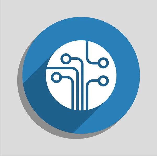 Circuit imprimé, icône de la technologie — Image vectorielle