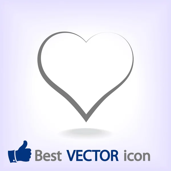 Icono del corazón — Vector de stock