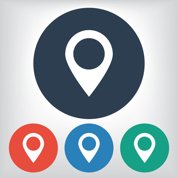 Значок плоского указателя карты