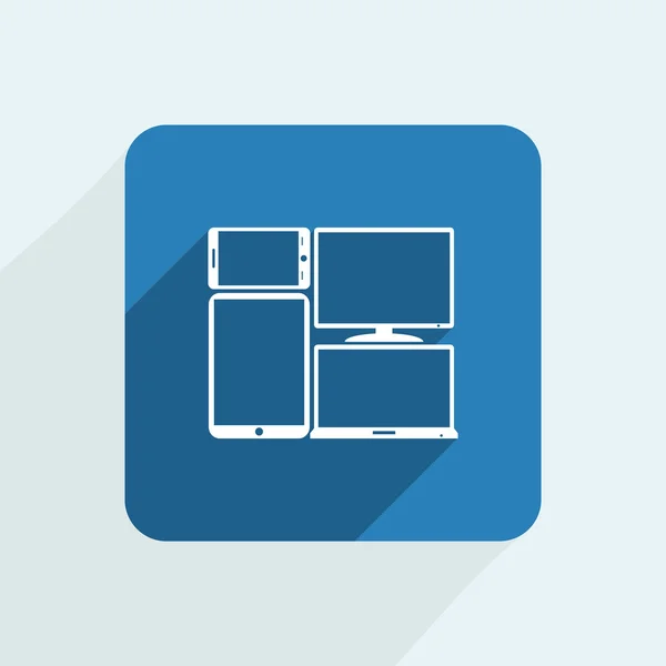 Aantal elektronische apparaten pictogram — Stockvector