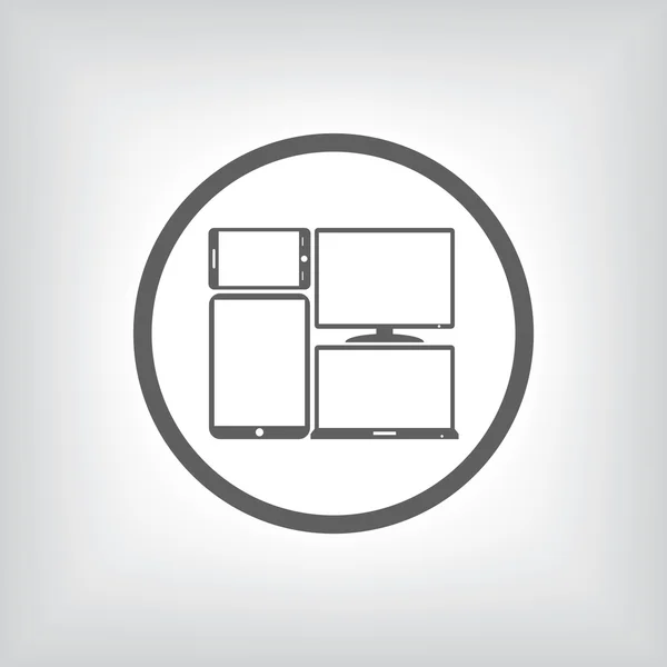 Set von elektronischen Geräten Symbol — Stockvektor