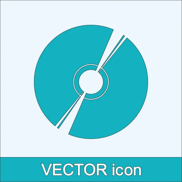 Cd of dvd pictogram illustratie — Stockvector