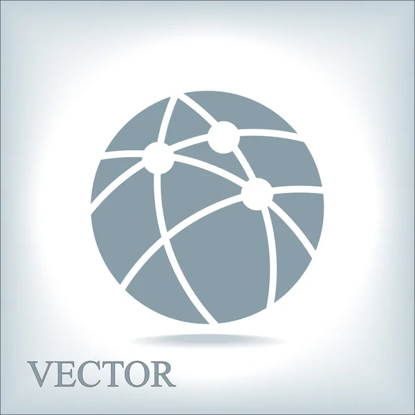 Global technology or social network icon — Stock Vector