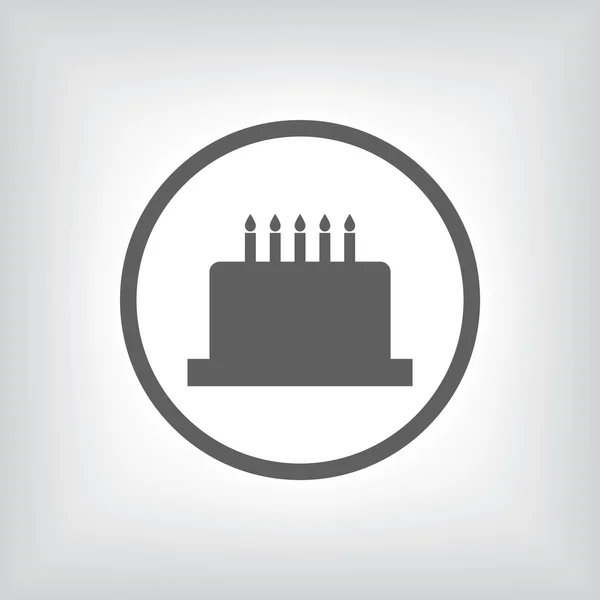 Födelsedag kaka ikonen — Stock vektor