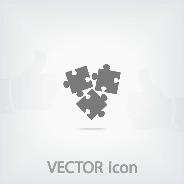 Puzzels stuk pictogram — Stockvector