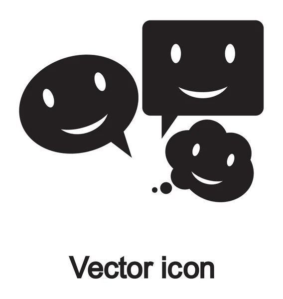 Sorriso falando ícone da bolha — Vetor de Stock