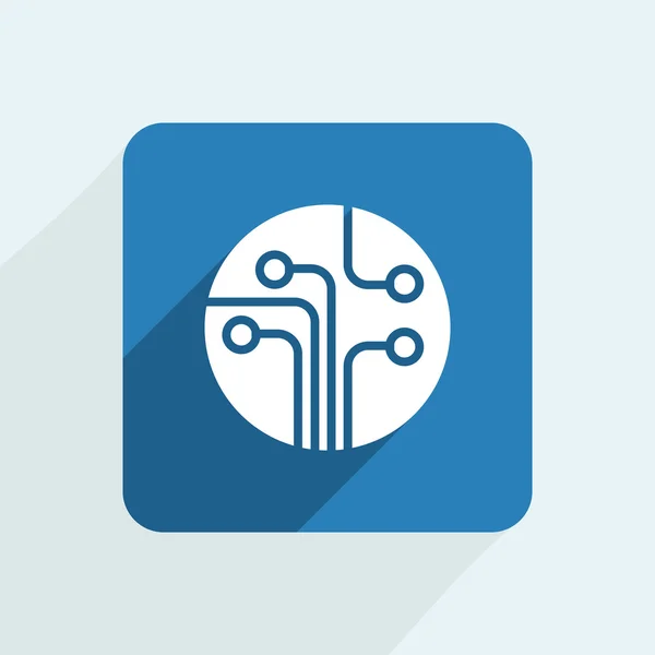 Circuit imprimé, icône de la technologie — Image vectorielle