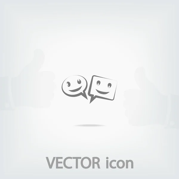 Sonrisa hablando icono de la burbuja — Vector de stock