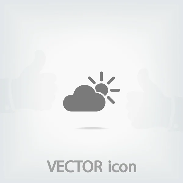 Wolk pictogram illustratie — Stockvector