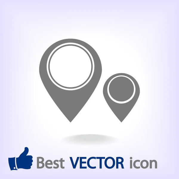 Karta pekare platt ikon — Stock vektor