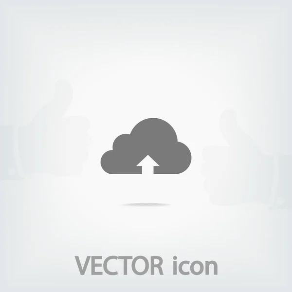 Wolk uploadpictogram in illustratie — Stockvector