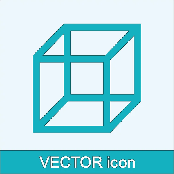 Icono del cubo — Archivo Imágenes Vectoriales