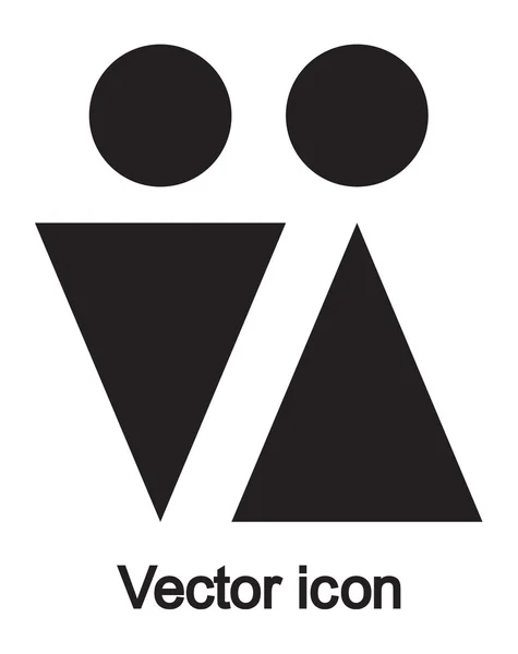 Man en vrouw pictogram — Stockvector