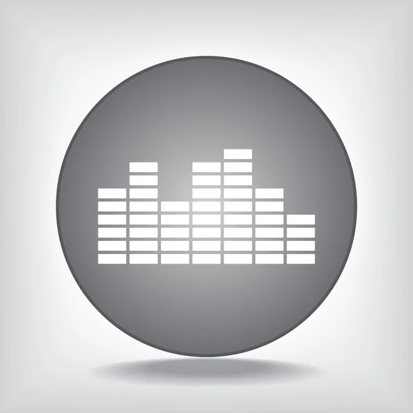 Soundwave müzik simgesi — Stok Vektör