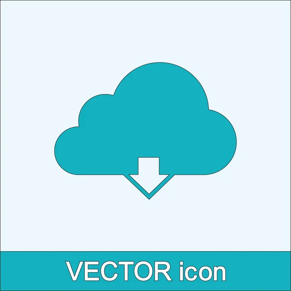 Cloud computing icono de descarga — Vector de stock