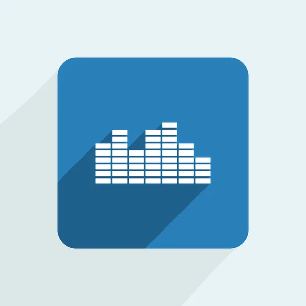 Soundwave muziek pictogram — Stockvector