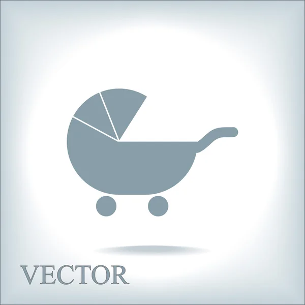 Baby Carriage Silhouette icon — Stock Vector
