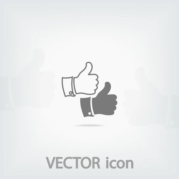 Pulgar hacia arriba icono — Vector de stock