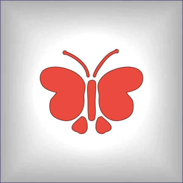 Vlinder-pictogram — Stockvector