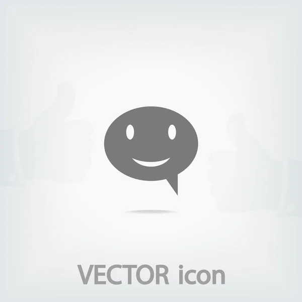 Sonrisa hablando icono de la burbuja — Vector de stock