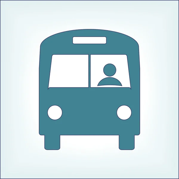 Ilustración del icono del autobús — Vector de stock