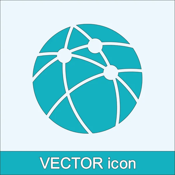 Wereldwijde technologie of sociale netwerkpictogram — Stockvector