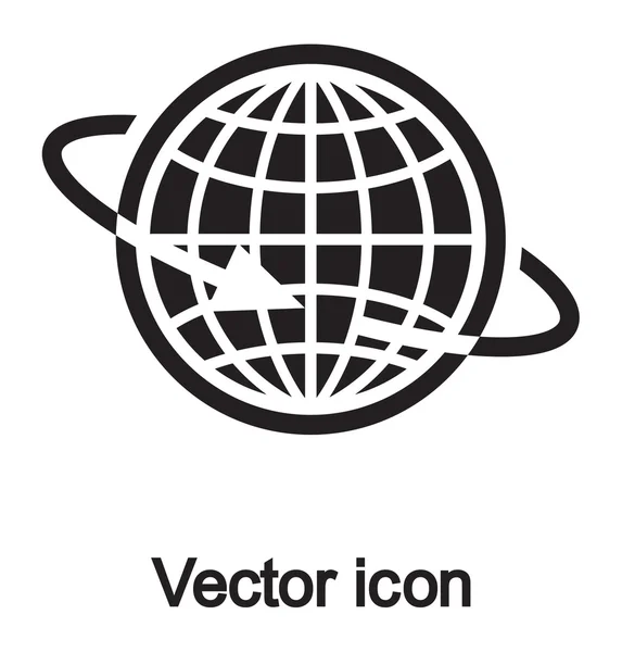 Globe Icône avec flèche — Image vectorielle