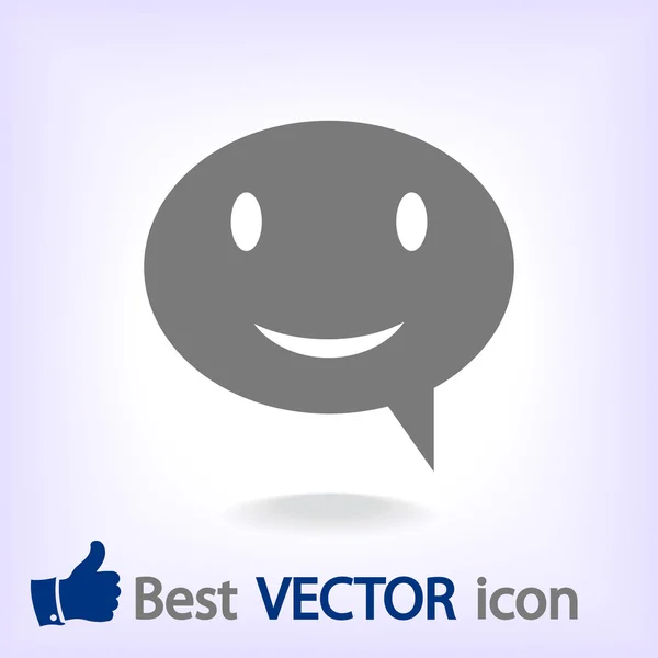 Smile talking bubble icon — Stock Vector