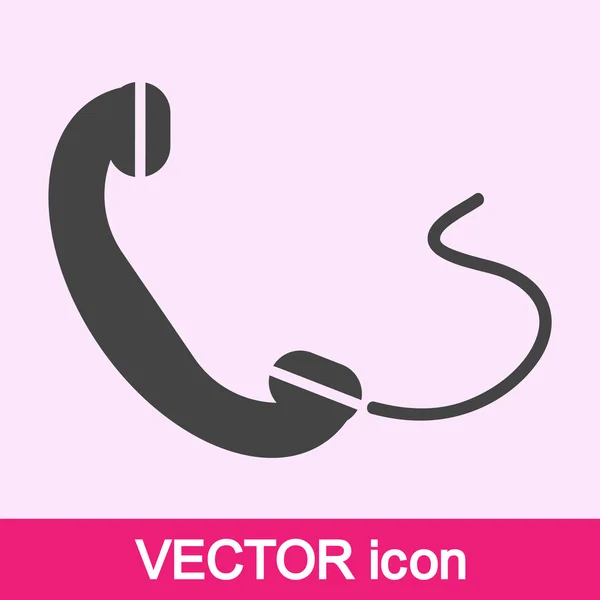 Telefoon, platte pictogram — Stockvector