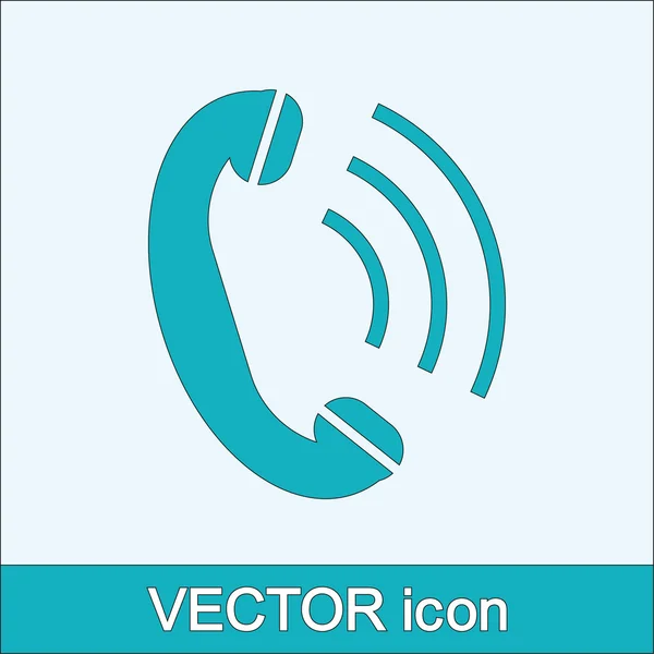 Teléfono, icono plano — Vector de stock