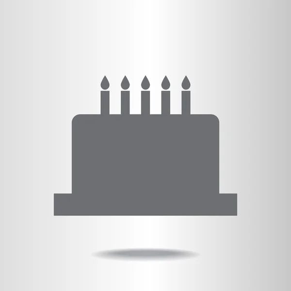 Verjaardag cake pictogram — Stockvector