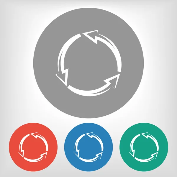 Flecha circular icono — Vector de stock