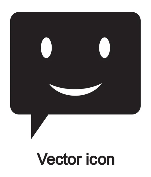 Sourire parler bulle icône — Image vectorielle