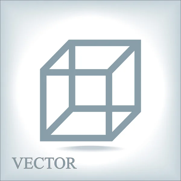 Значок куба — стоковый вектор