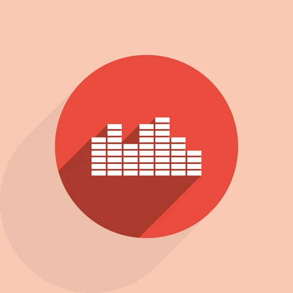 Soundwave muziek pictogram — Stockvector