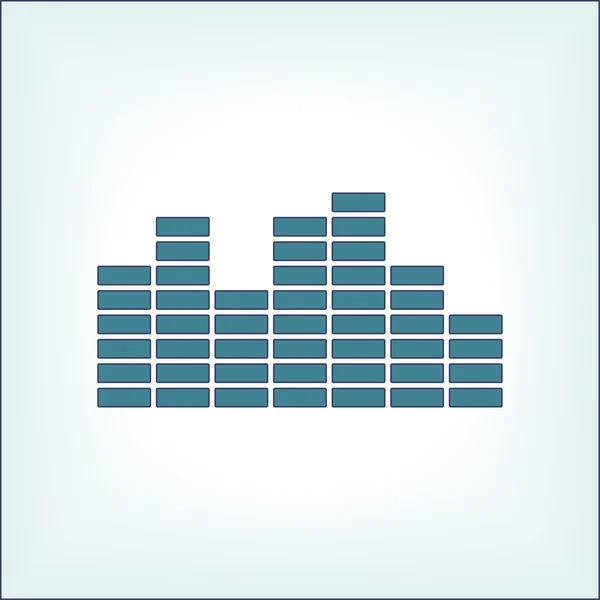 Soundwave müzik simgesi — Stok Vektör